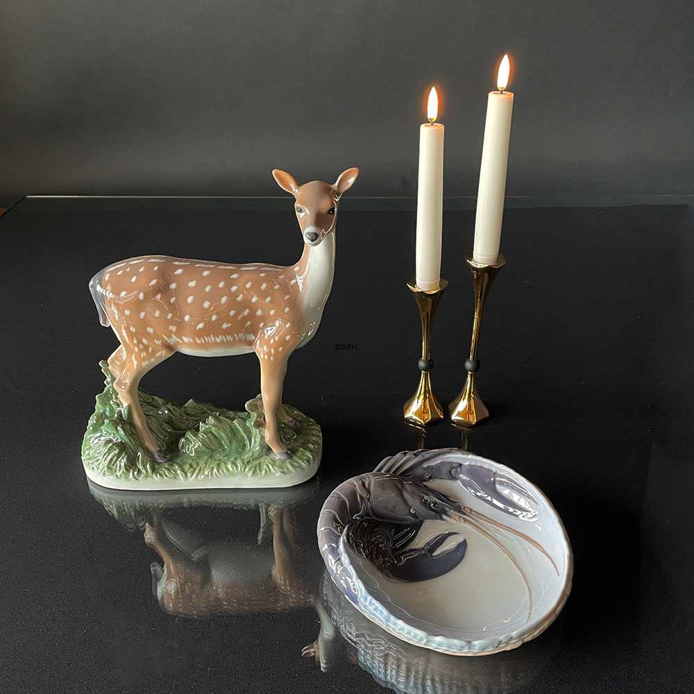 Asmussen Hamlet Design Hexa Leuchter, Gold mit schwarzer Kugel, mittel