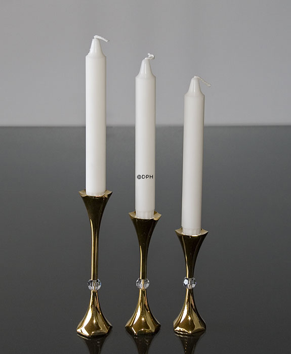 Asmussen Hamlet Design Hexa Leuchter, Gold mit Kristallkugel, groß