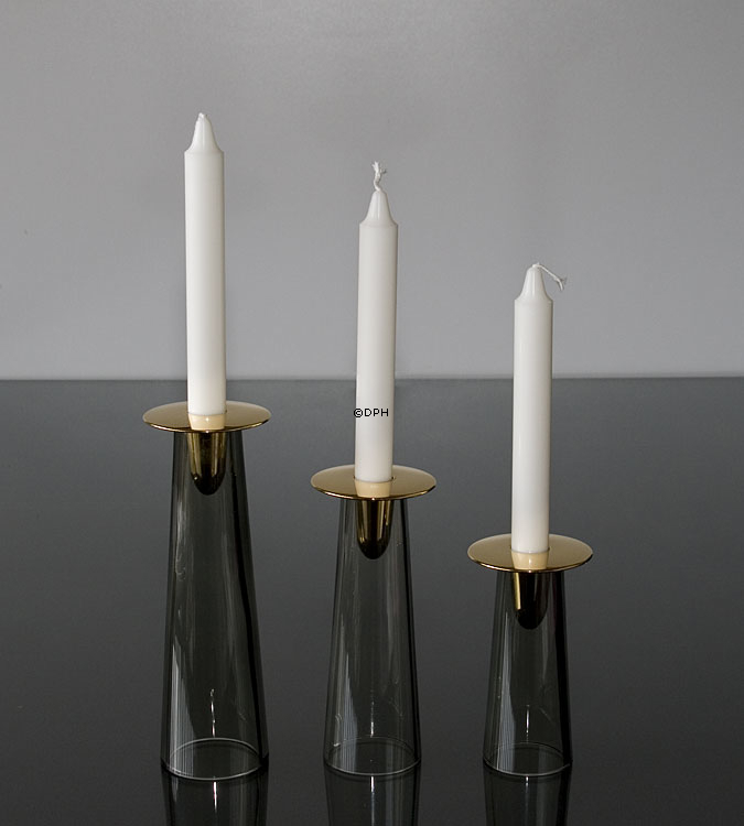 Asmussen Safir Leuchter Rauch und Gold, mittel