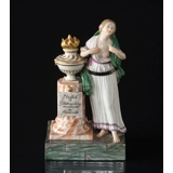 Freundschaftsfigur mit Frauen, gekleidet al Greco, Royal Copenhagen Überglasurfigur