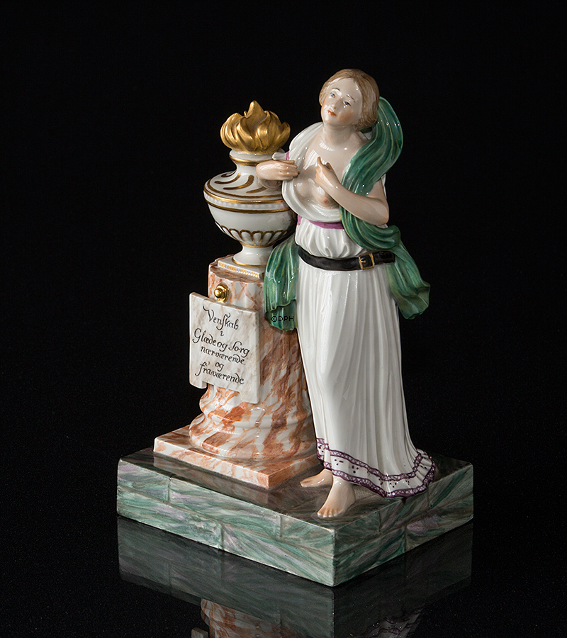 Freundschaftsfigur mit Frauen, gekleidet al Greco, Royal Copenhagen Überglasurfigur