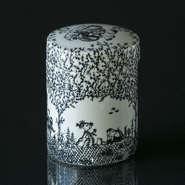 Wiinblad Krug mit Deckel, Schwarz