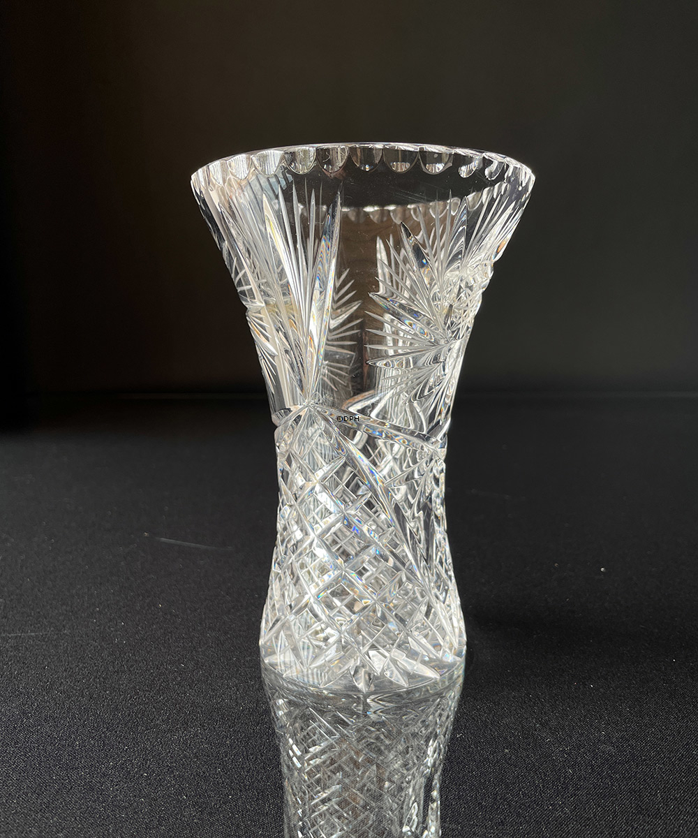 Kristallglas Vase mit Gravuren