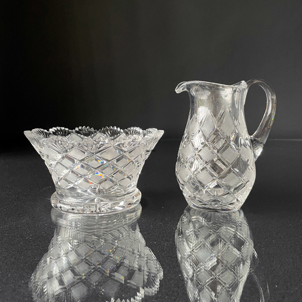 Kristallglas Kanne mit Gravuren