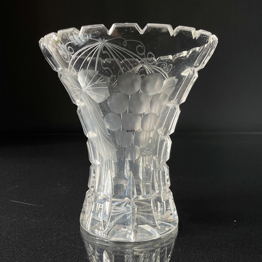 Kristallglas Vase mit Gravuren