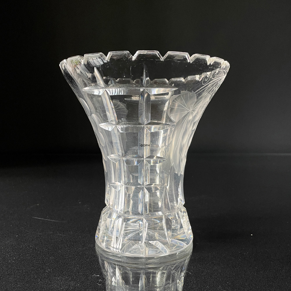 Kristallglas Vase mit Gravuren