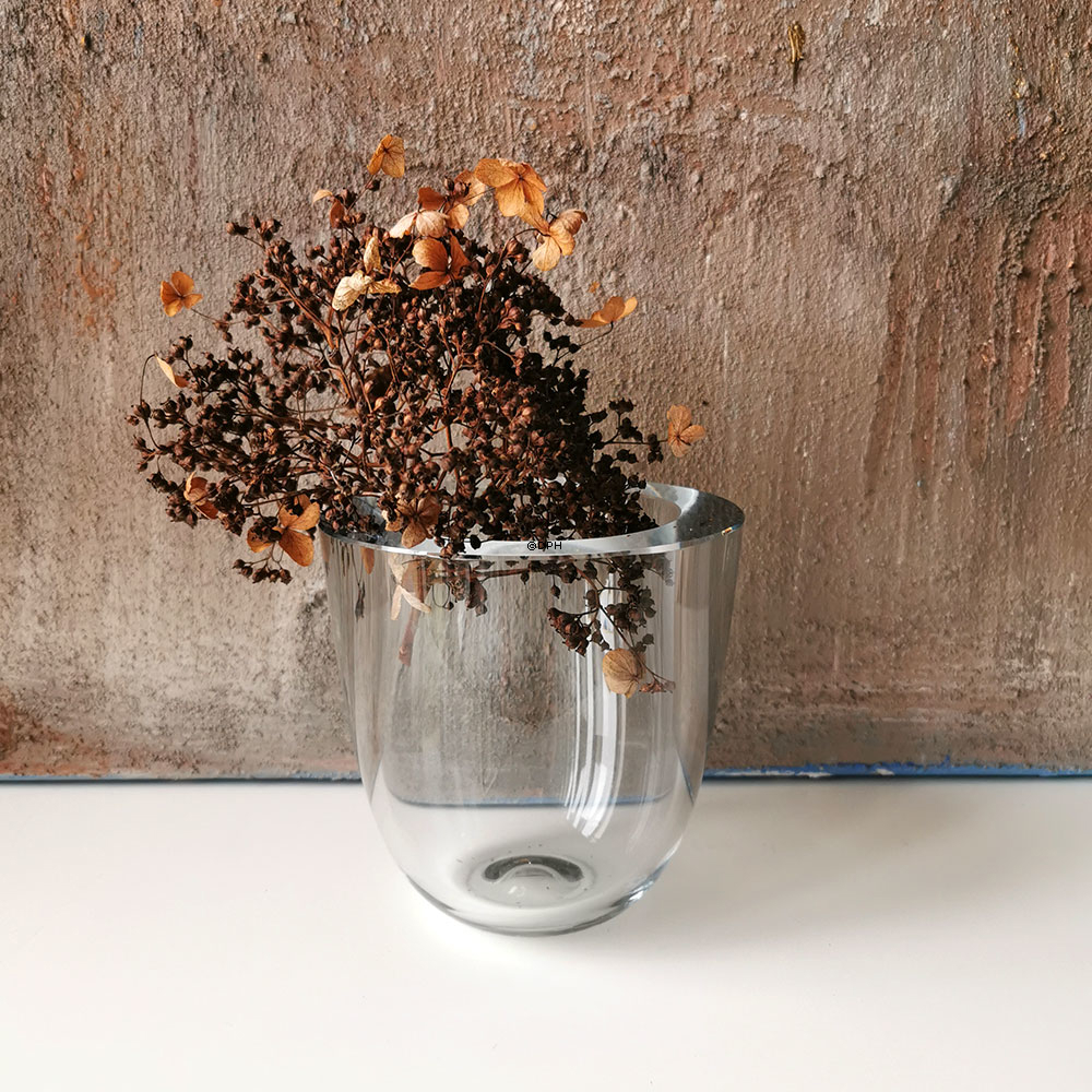 Runde Vase aus massivem Glas