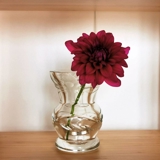 Kleine Kristallglass Vase mit Gravuren