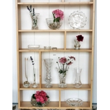 Kleine Kristallglass Vase mit Gravuren