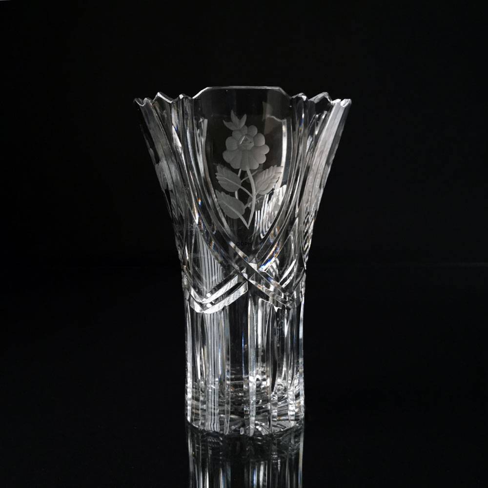 Glas Vase mit Schliffen