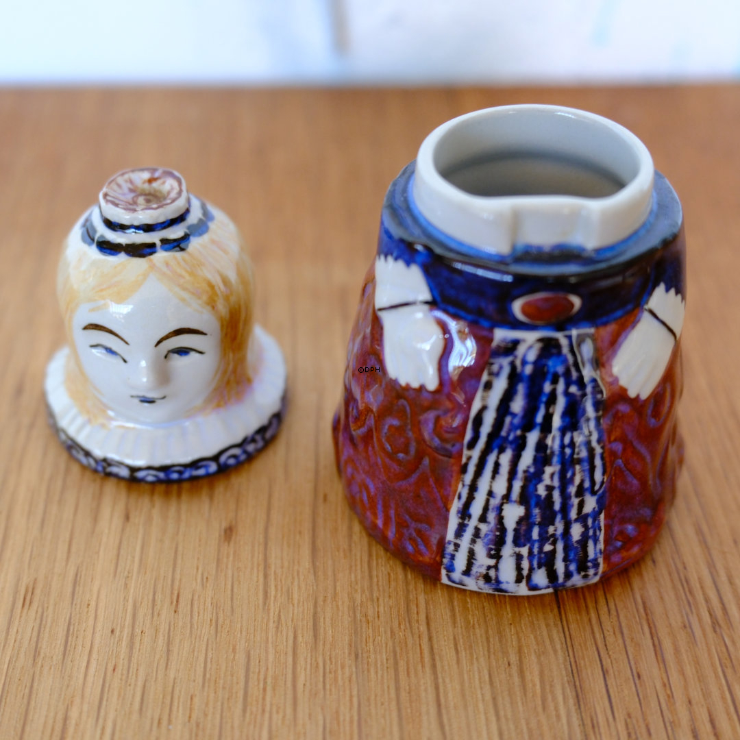 Aluminia Senftopf Nr. 320-3638, "Senffrau"