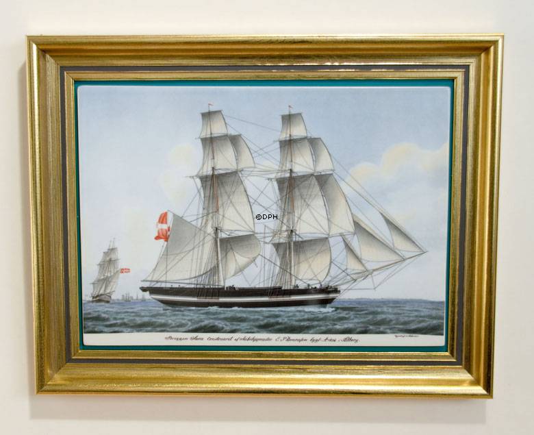 Dänische Schiffsmalereien, Die Brigg Sara, Bing & Gröndahl