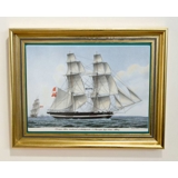 Dänische Schiffsmalereien, Die Brigg Sara, Bing & Gröndahl