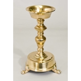 Kerzenständer aus Messing, 29 cm hoch, Gravur: EF Emmaus 5/12 - 1946