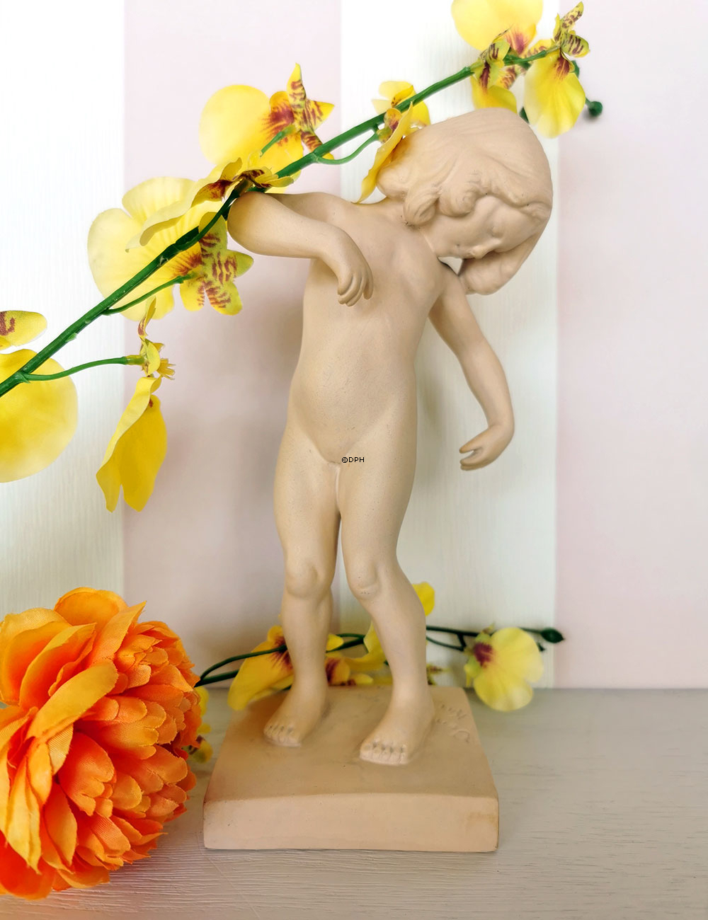 Ipsen Figur, Mädchen Bademädchen Nr. 888, Venus - Terrakotta NR. 34