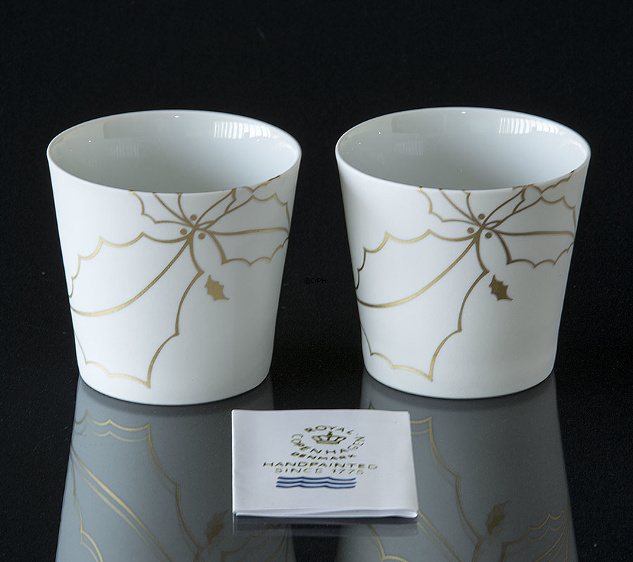 Stechpalme, Kerzenhalter, 2 Stück, Royal Copenhagen