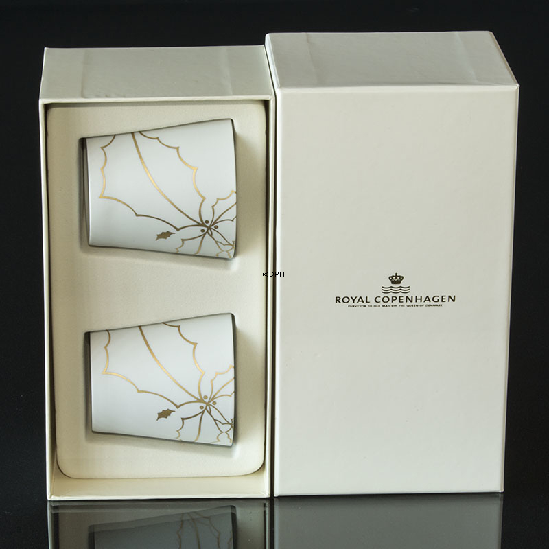 Stechpalme, Kerzenhalter, 2 Stück, Royal Copenhagen