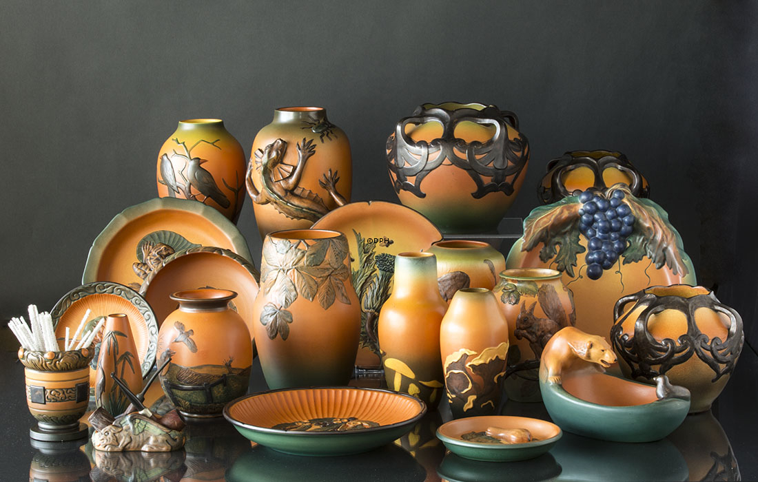 Ipsen Vase mit Blättern, Nr. 791