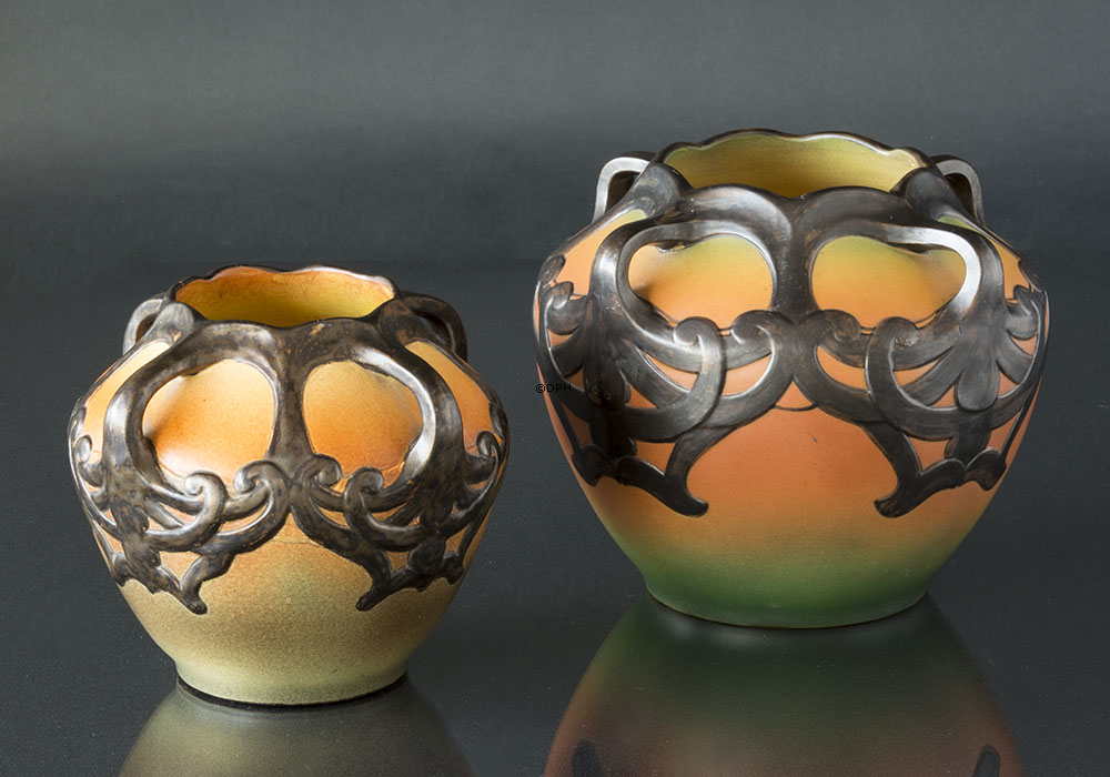 Ipsen Vase mit Muster und Henkeln, Nr. 710 Klein