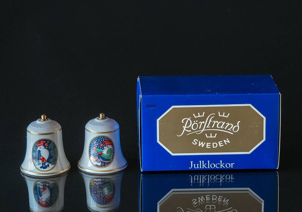 Rörstrand Weihnachtsglocke 1987, Motiv nr. 21 und 22, Satz von zwei