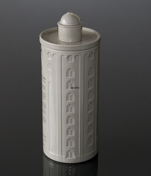 Zigarrenkrug, geformt wie der runde Turm in Kopenhagen, Aluminia