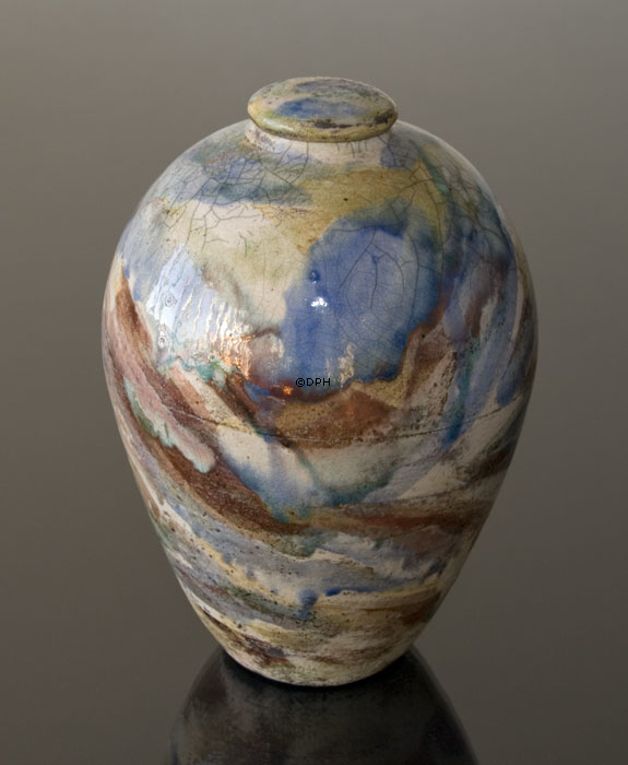 Einzigartiger Krug mit Deckel, handgefertigt von Sussie Herold, Dänemark