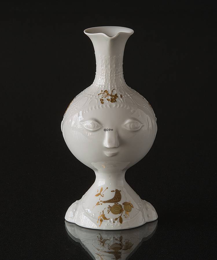 Vase oder Krug, Rosenthal, Studio-Linie, weiß mit Gold