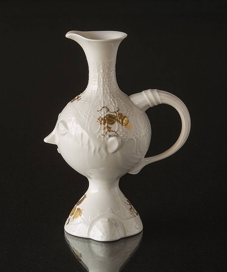 Vase oder Krug, Rosenthal, Studio-Linie, weiß mit Gold