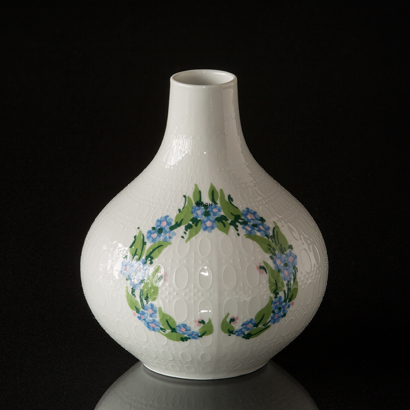 Vase Rosenthal Studio-Linie, weiß mit Dekoration