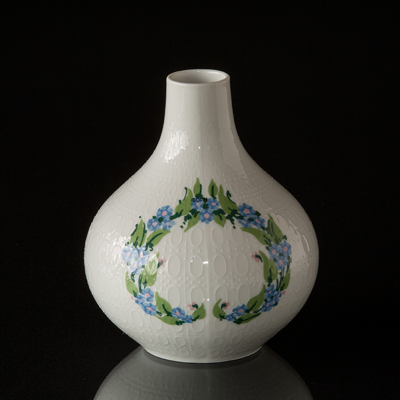 Vase Rosenthal Studio-Linie, weiß mit Dekoration