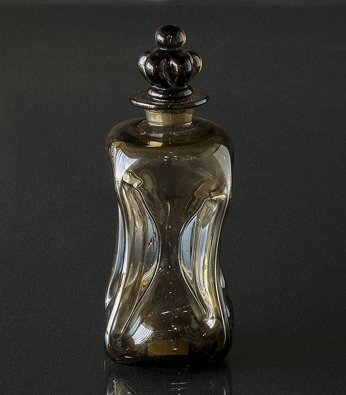 Holmegaard Braun Glug-Flasche mit Pfropfen, Glas