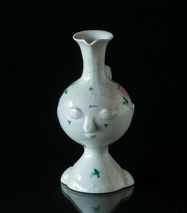 Vase oder Krug, Rosenthal, Studio-Linie, weiß mit rosa Rose