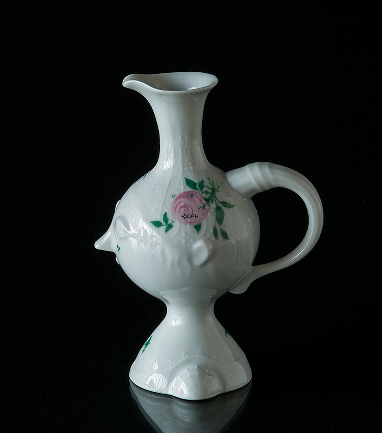 Vase oder Krug, Rosenthal, Studio-Linie, weiß mit rosa Rose
