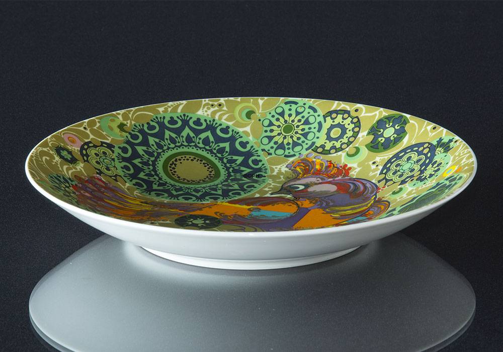 Wiinblad Teller, Vogel in bunten Farben