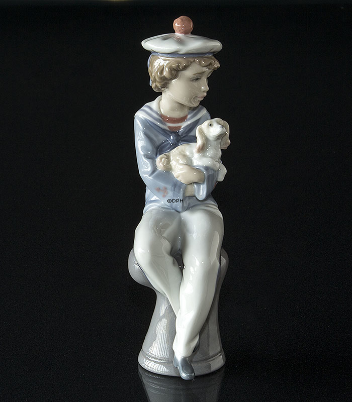 Lladro Figur Nr. 6196, Seemann mit Hund