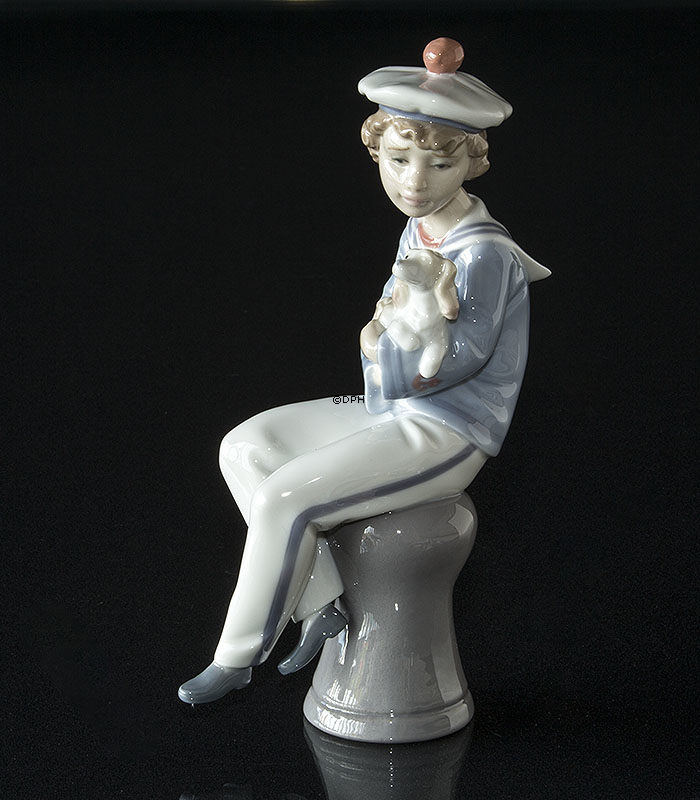 Lladro Figur Nr. 6196, Seemann mit Hund