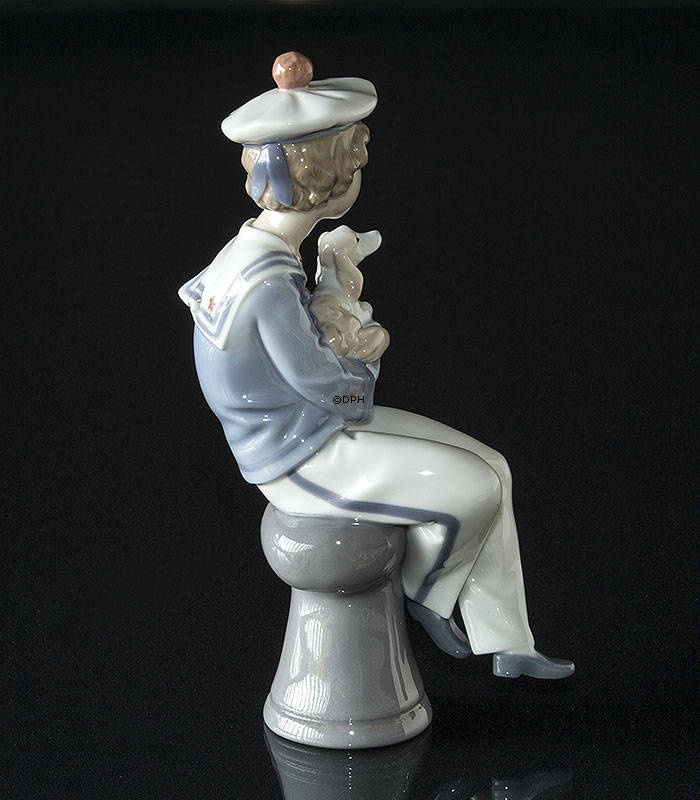 Lladro Figur Nr. 6196, Seemann mit Hund