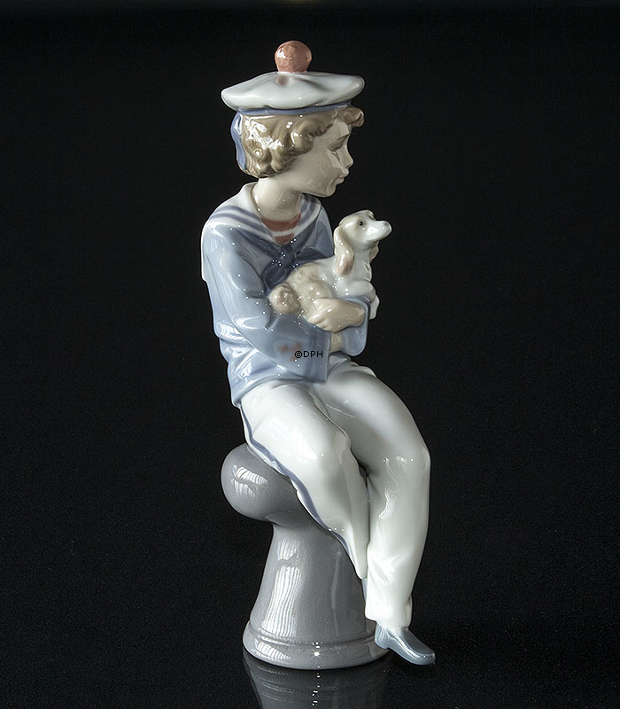 Lladro Figur Nr. 6196, Seemann mit Hund