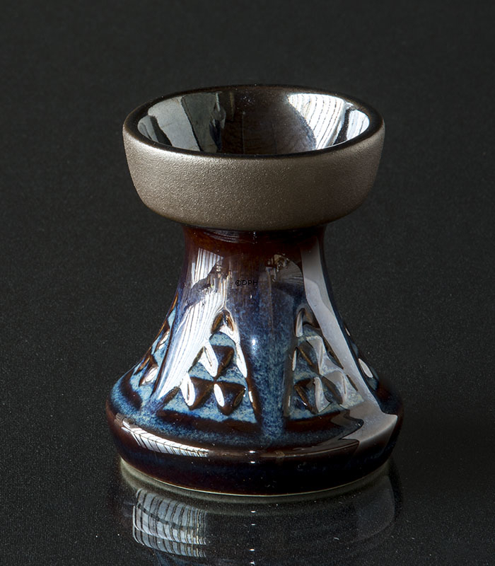 Blaue Søholm Kerzenhalter Nr. 3339, 9 cm