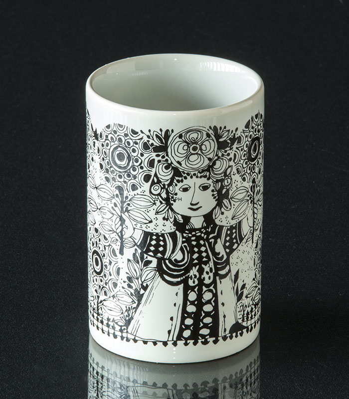 Vase Björn Wiinblad Flora mit Blumendame, Klein