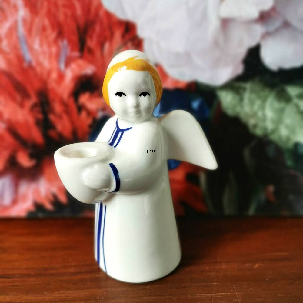 Weihnachtsengel Royal Copenhagen Kerzenhalter Nr. 1-2350 (Original Aluminia)