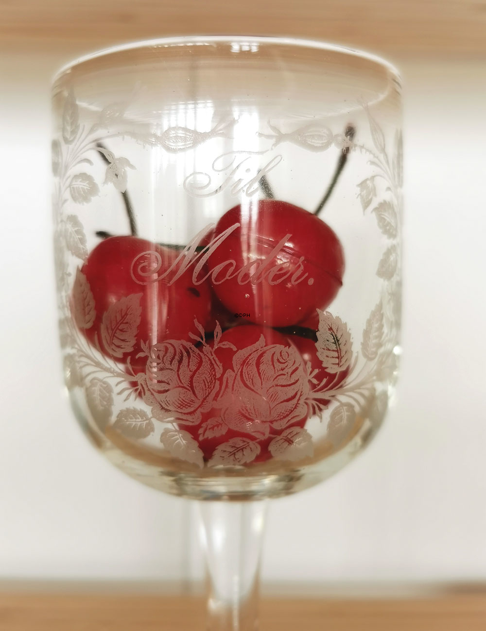 Erinnerungsgläser von Kastrup Glaswerk, "Für Mutter" und "Für Vater" (auf Dänish), Set aus 2 Stück.