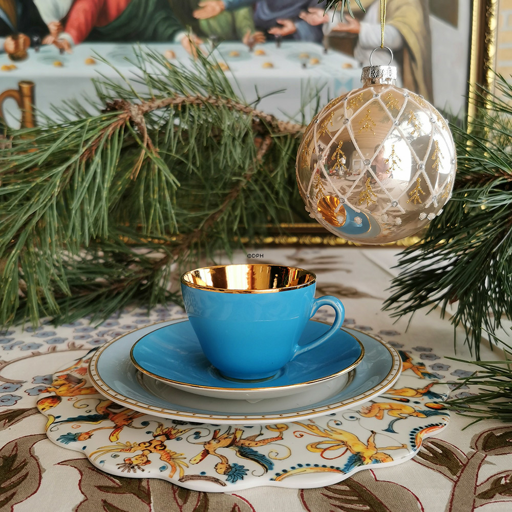 Aluminia Confetti Kaffeegeschirr, 11 Tassen mit Untertasse