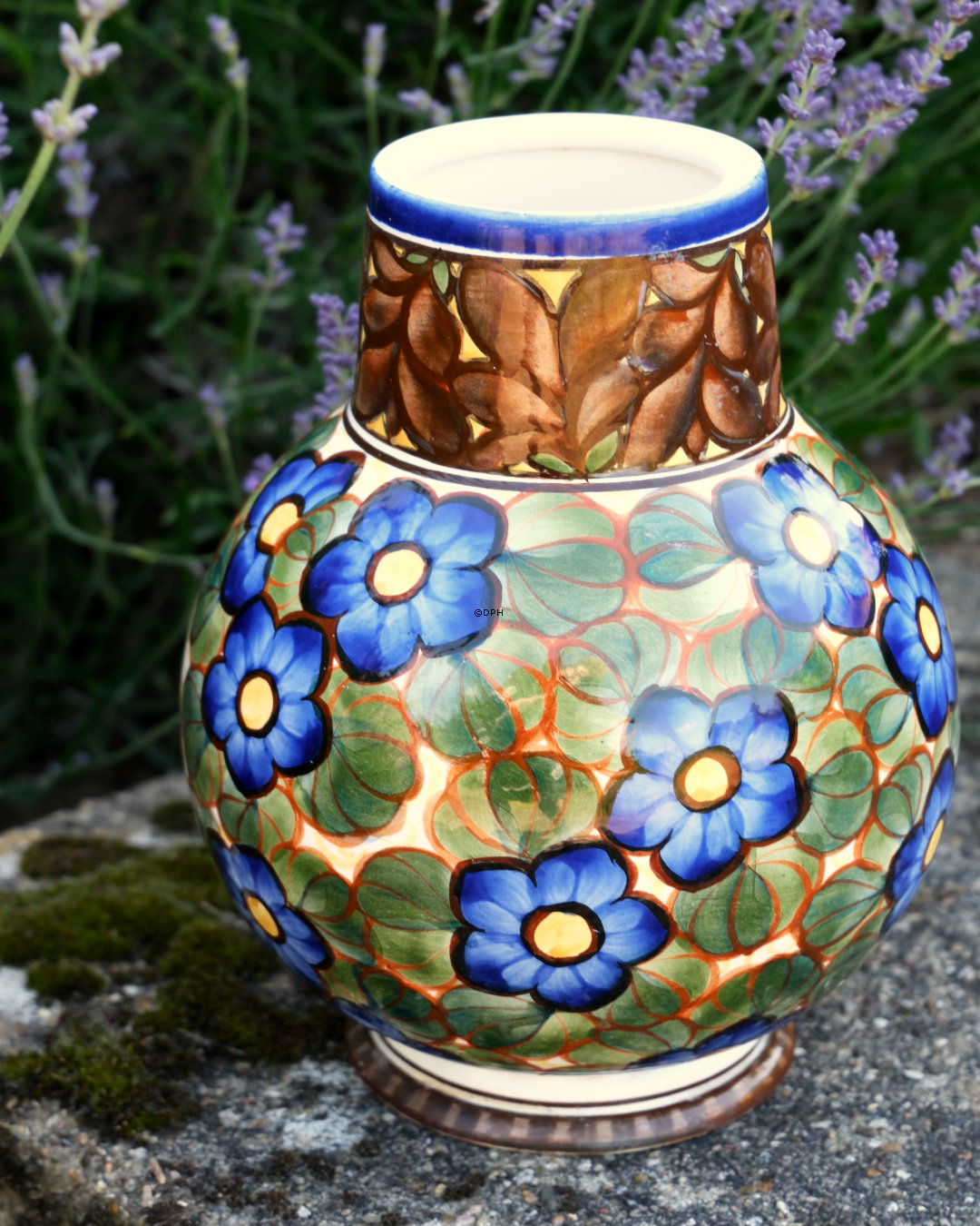 Aluminia Vase Nr. 838-414 (mit kleinen Fehlern)