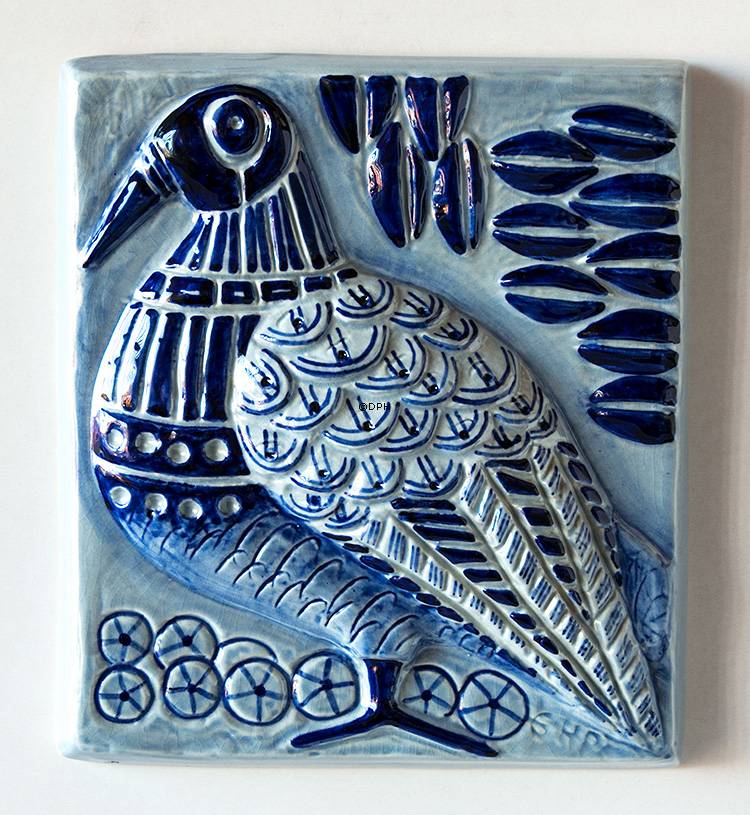 Relief mit Vogel, Søholm, Steinzeug