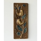 Relief mit Vögeln auf Zweig, Søholm, Steinzeug