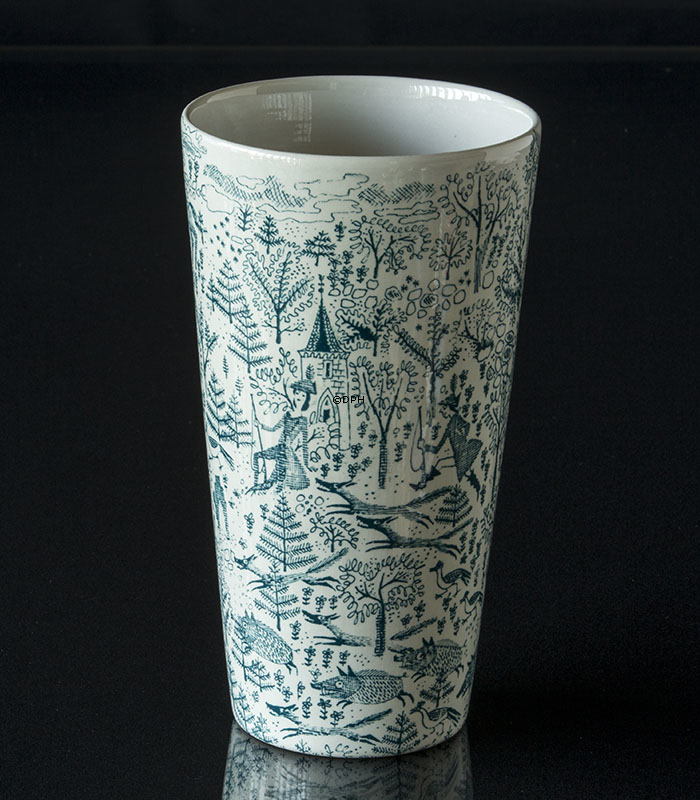 Vase Nymölle Vase mit Jägern und Schlössern