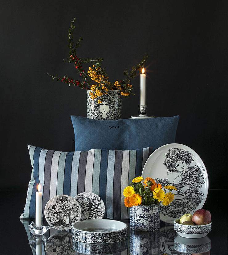 Wiinblad Vase oder Blumentopf, Schwarz, Verona Nr. 3187