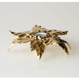 Karen Blixen Kerzenhalter, vergoldet Stechpalme