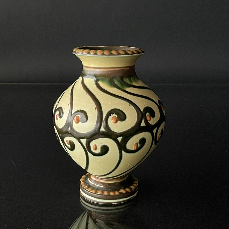 Kähler HAK Steingut Vase in Jugendstil